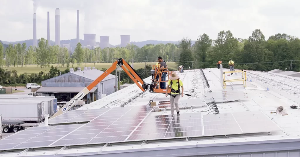 Revolt Energy Solar Installation at Nitro Construction Services in Nitro WV